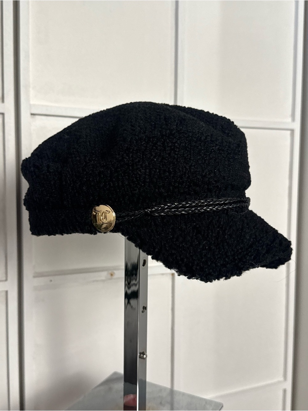 Juicy Couture Sherpa Teddy Newsboy Cap